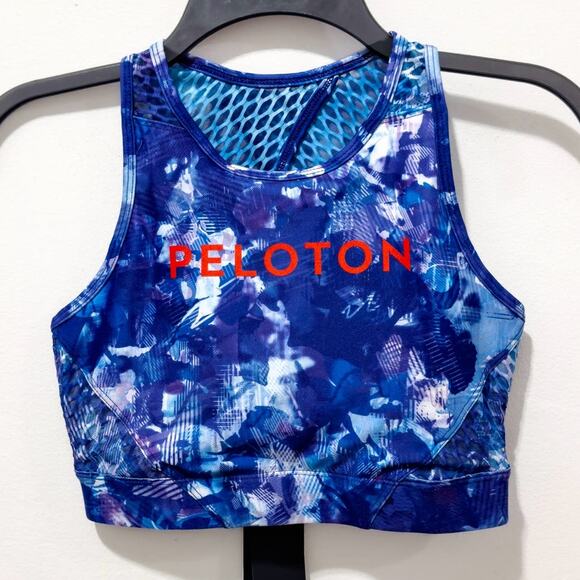 NWT: Peloton x WITH -Women's  Blue Moves, Mesh-back Sports Bra (size S) - Picture 1 of 3